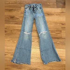 American Eagle Outfitters Light Blue Flare Jeans